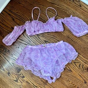 Sugar Thrillz Coquette floral bikini swimsuit set